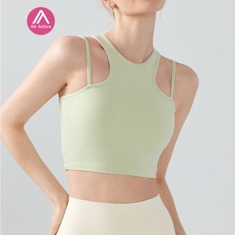 Yoga sports Bra Fixed Pads Racer Back Good Support