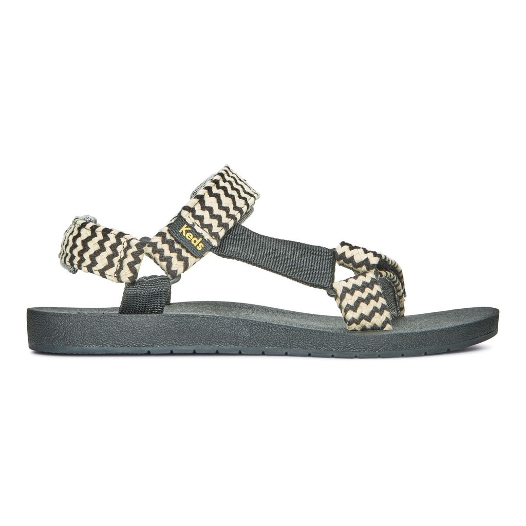 Keds รุ่น Trio Jute รองเท้าแตะรัดส้น ผู้หญิง สี Black - WF67010