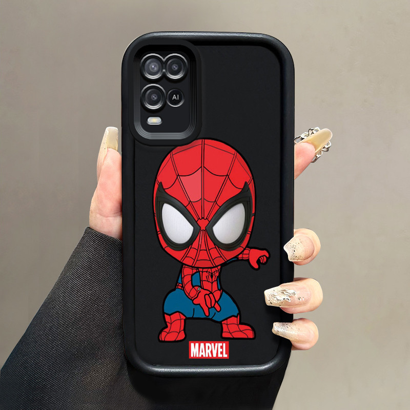 เคสสำหรับ OPPO A54 เคสป้องกันเคสซิลิโคนซิลิโคนโทรศัพท์ลายการ์ตูนสไปเดอร์แมนยอดนิยมป้องกันการตก
