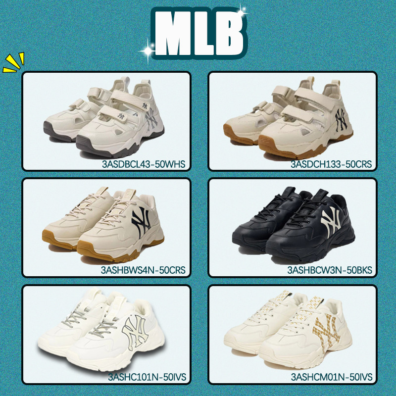 รองเท้าผ้าใบ MLB ของแท้ 100% รองเท้าผู้หญิง รองเท้าผู้ชาย