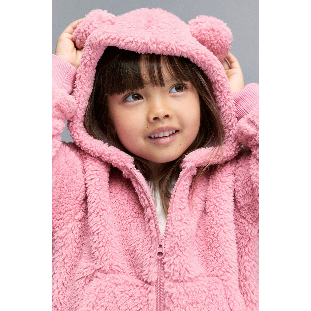 H&M Girls Teddy zip-through hoodie 1266734_1