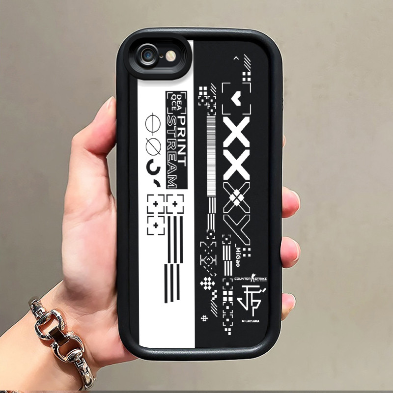 เคสสำหรับ iPhone 6 Plus 6s Plus 7 Plus 8 Plus SE 2020 เคสซิลิโคนนิ่มดูดซับแรงกระแทกแบบเคสโทรศัพท์แบรนด์ร่วม