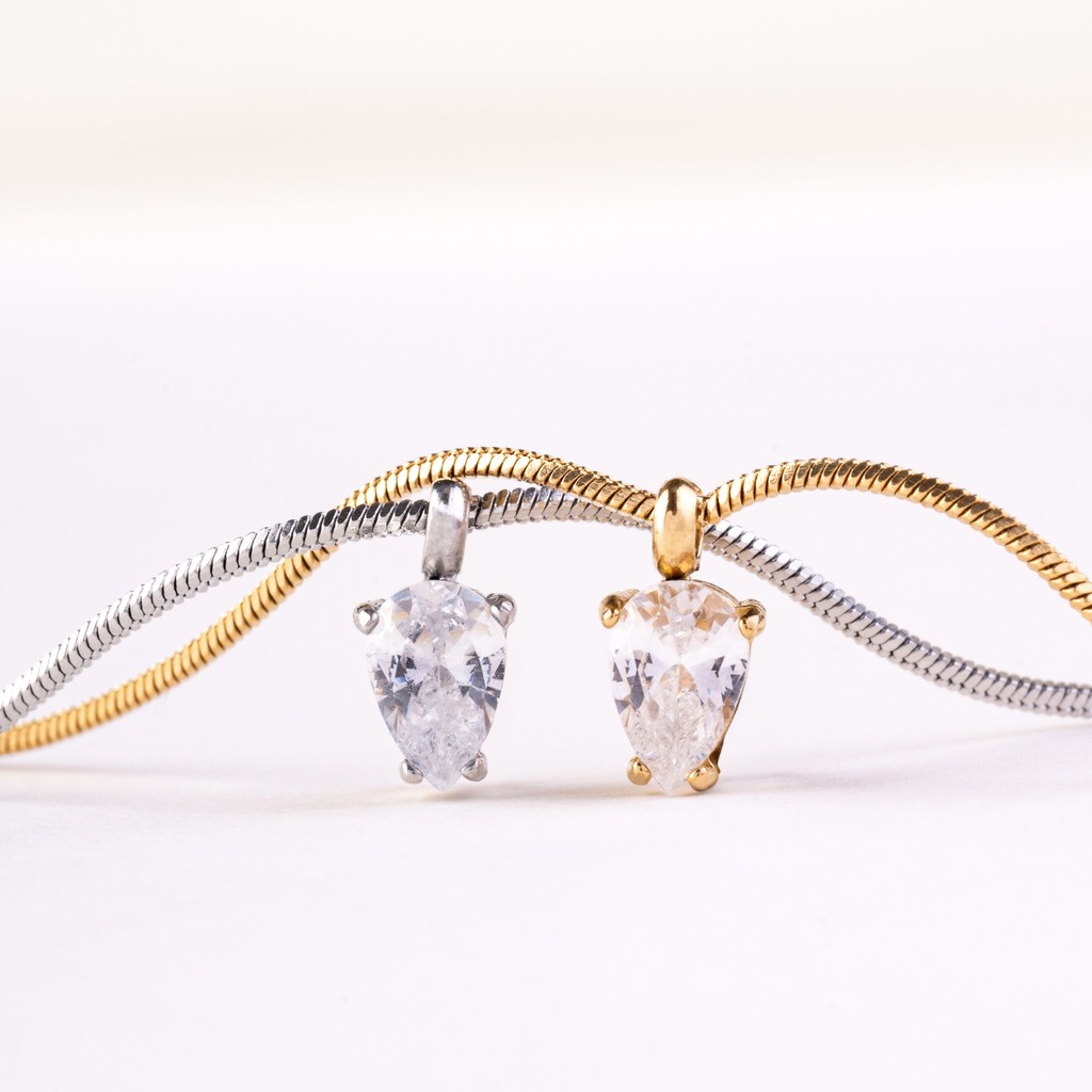 Valichain - Petite Gem Pear Necklace