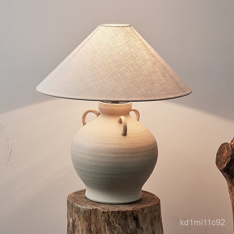 โคมไฟเซรามิกสไตล์ญี่ปุ่น Wa Jifeng Living Room โรงแรม B & B Zen Tea Room Retro ห้องนอนหม้อดินศิลปะโค