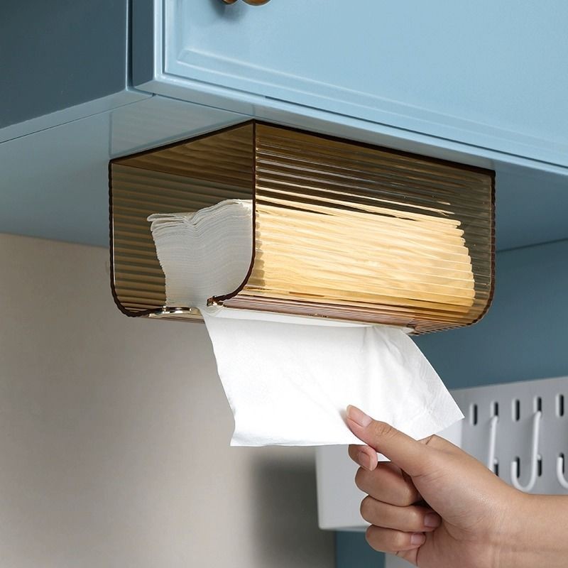 🍌กล่องกระดาษทิชชูติดผนัง รูปตัว U สําหรับใส่หน้ากาก กระดาษทิชชู่ ในห้องครัว ห้องน้ำ Banana Bakery - รูปที่ 2