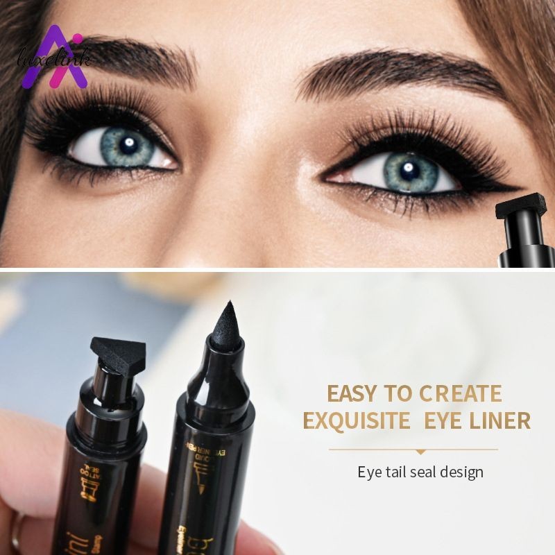 luxelinkDouble Head Triangle Seal Eyeliner 2 To 1 Waterproof Eyeliner Makeup
