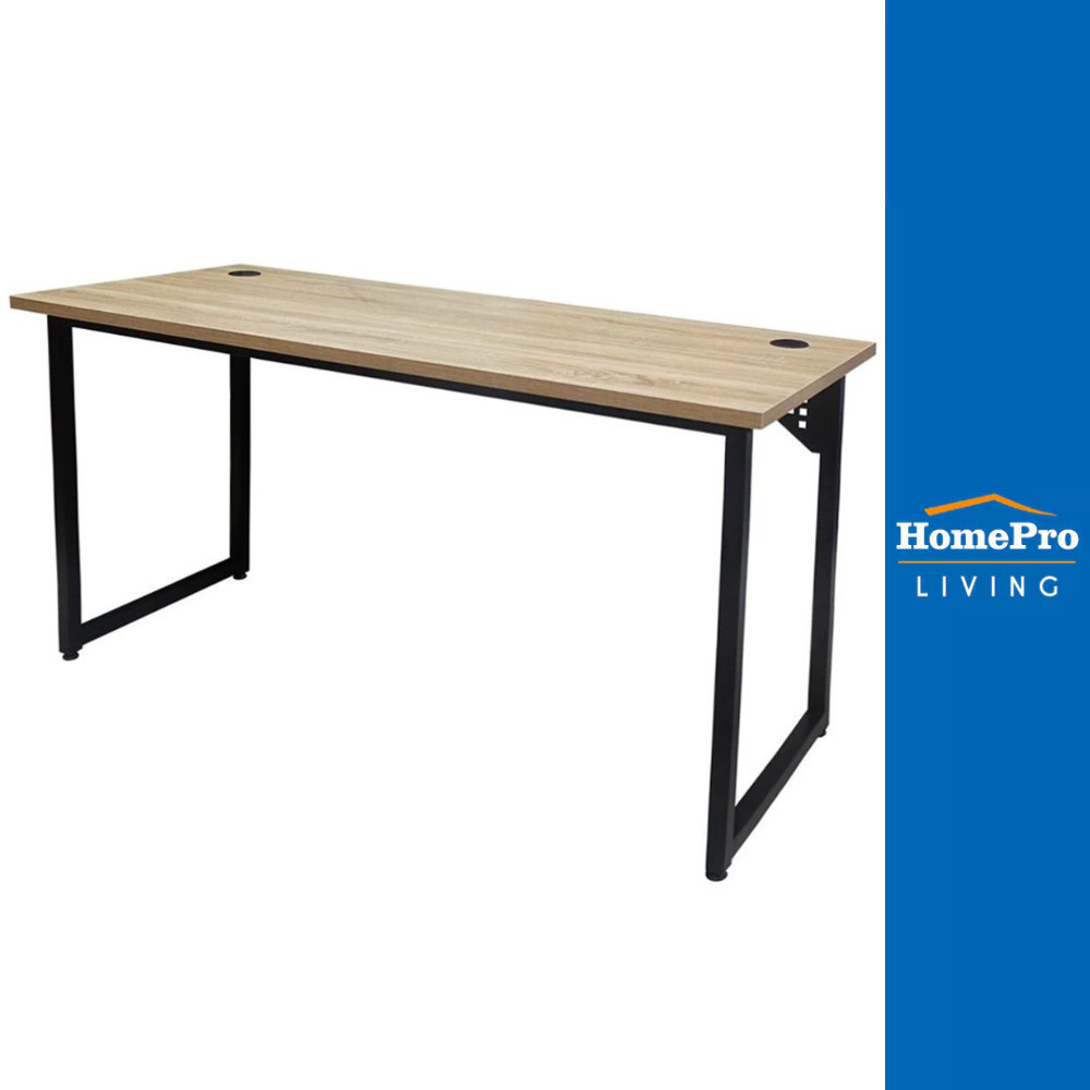 [จัดส่งพร้อมประกอบ] HomePro โต๊ะทำงาน โต๊ะคอม รุ่น HB-8024 150 ซม. สีไม้โซโน่ แบรนด์ SURE