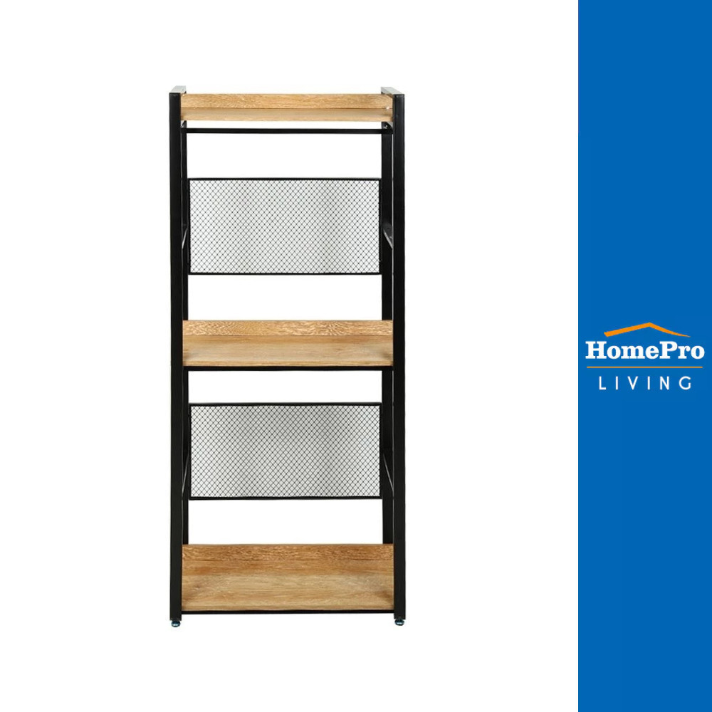 [จัดส่งพร้อมประกอบ] HomePro ตู้เสื้อผ้า FURDINI PLANK W10-800-3 สีน้ำตาล/ดำ แบรนด์ FURDINI