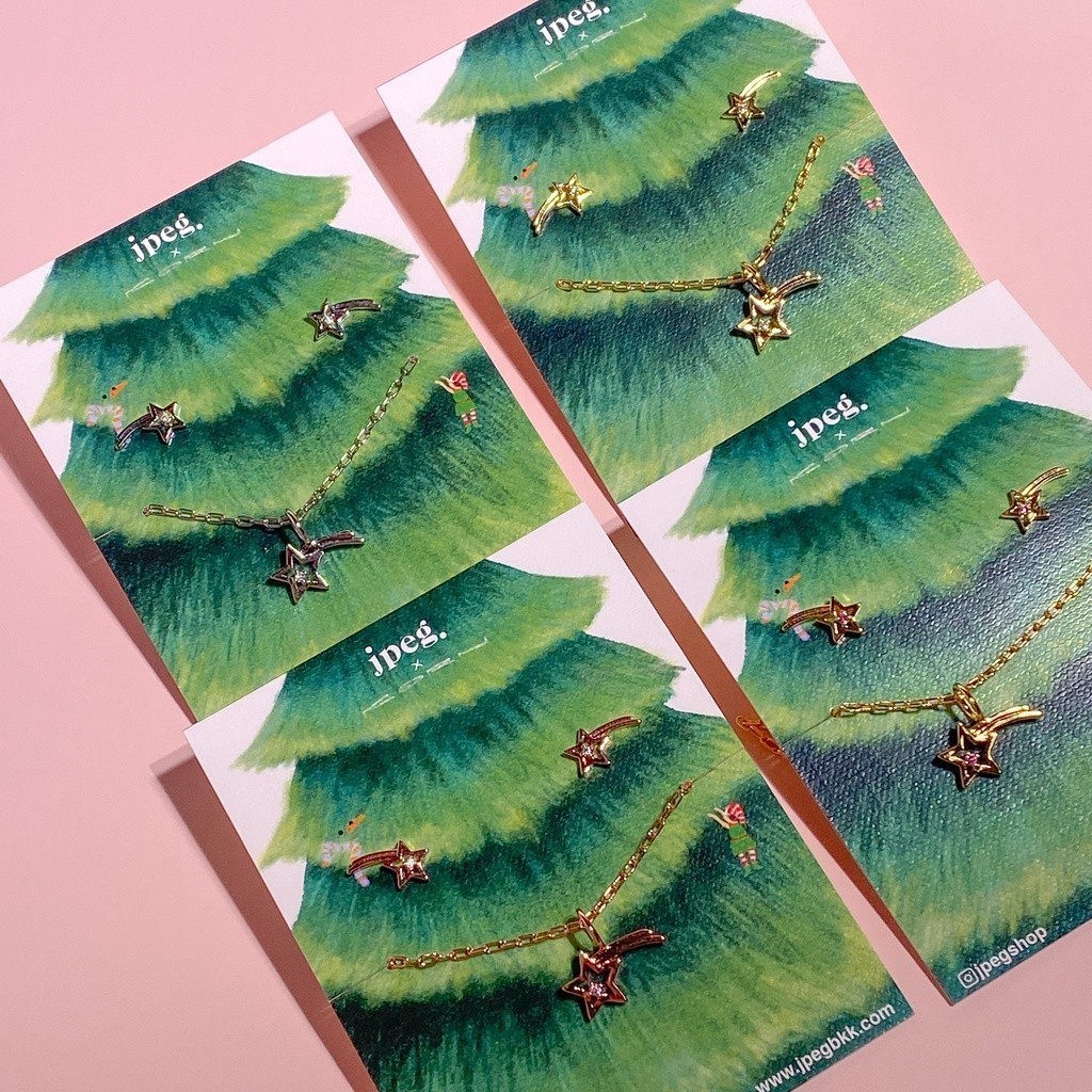 JPEG - Falling Star Set เซตต่างหูพร้อมสร้อยคอ