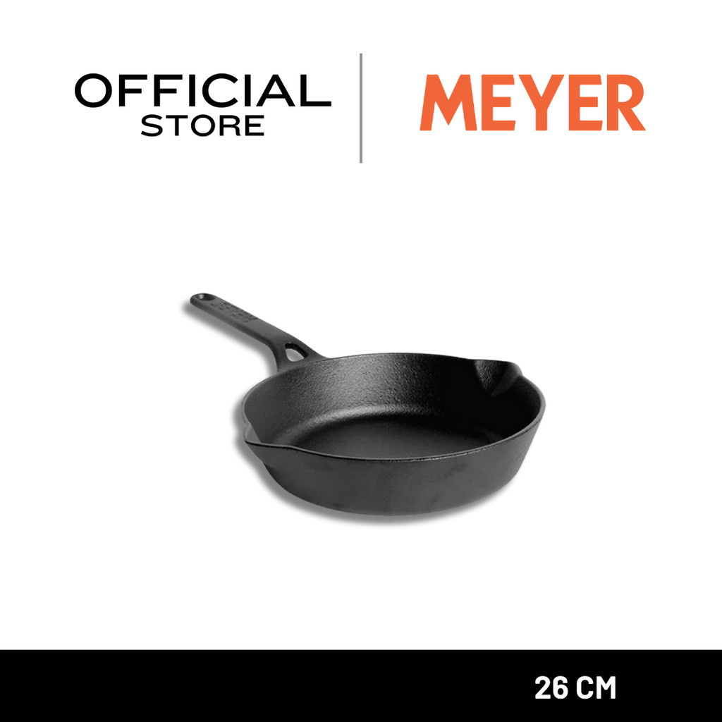 MEYER CAST IRON กระทะเหล็กหล่อ OPEN FRY PAN 26 CM (48122-C)