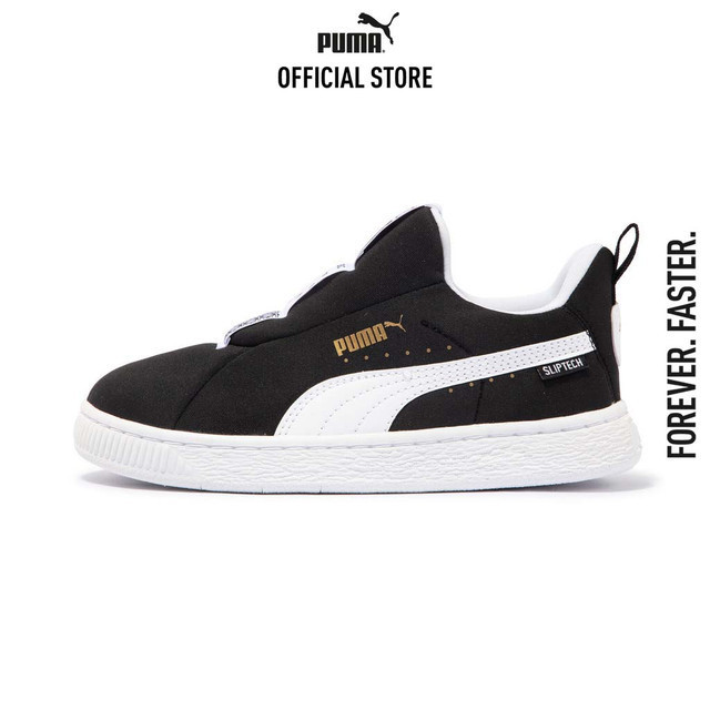 PUMA KIDS - รองเท้าผ้าใบเด็ก Suede Joyflex SLIPTECH™ OG สีดำ 40114001