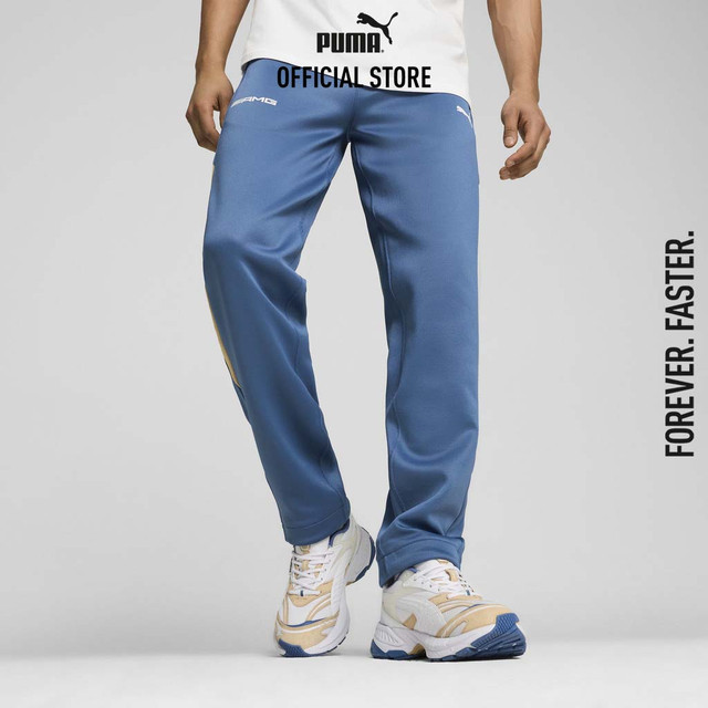 PUMA AUTO - กางเกงวอร์มผู้ชาย Mercedes-AMG Motorsport สีฟ้า 62742205