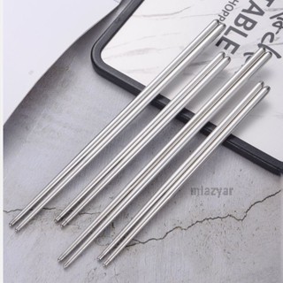 😍COD😍ตะเกียบสแตนเลส 1 คู่ พิเศษ ตะเกียบเกาหลี ตะเกียบ สีเงิน…