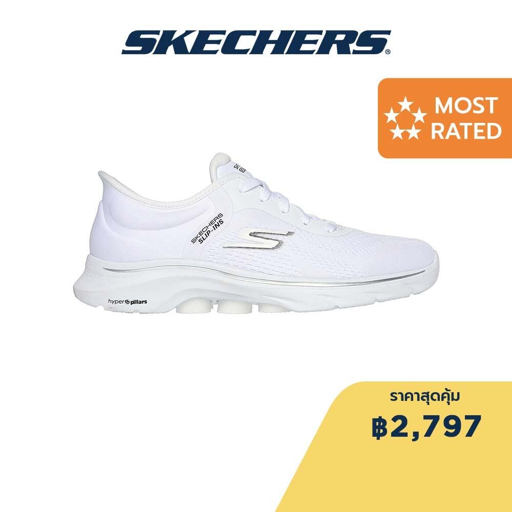 Skechers สเก็ตเชอร์ส รองเท้าผู้หญิง Women Slip-ins GOwalk 7 Valin Walking Shoes - 125233-WBK Air-Cooled Memory Foam
