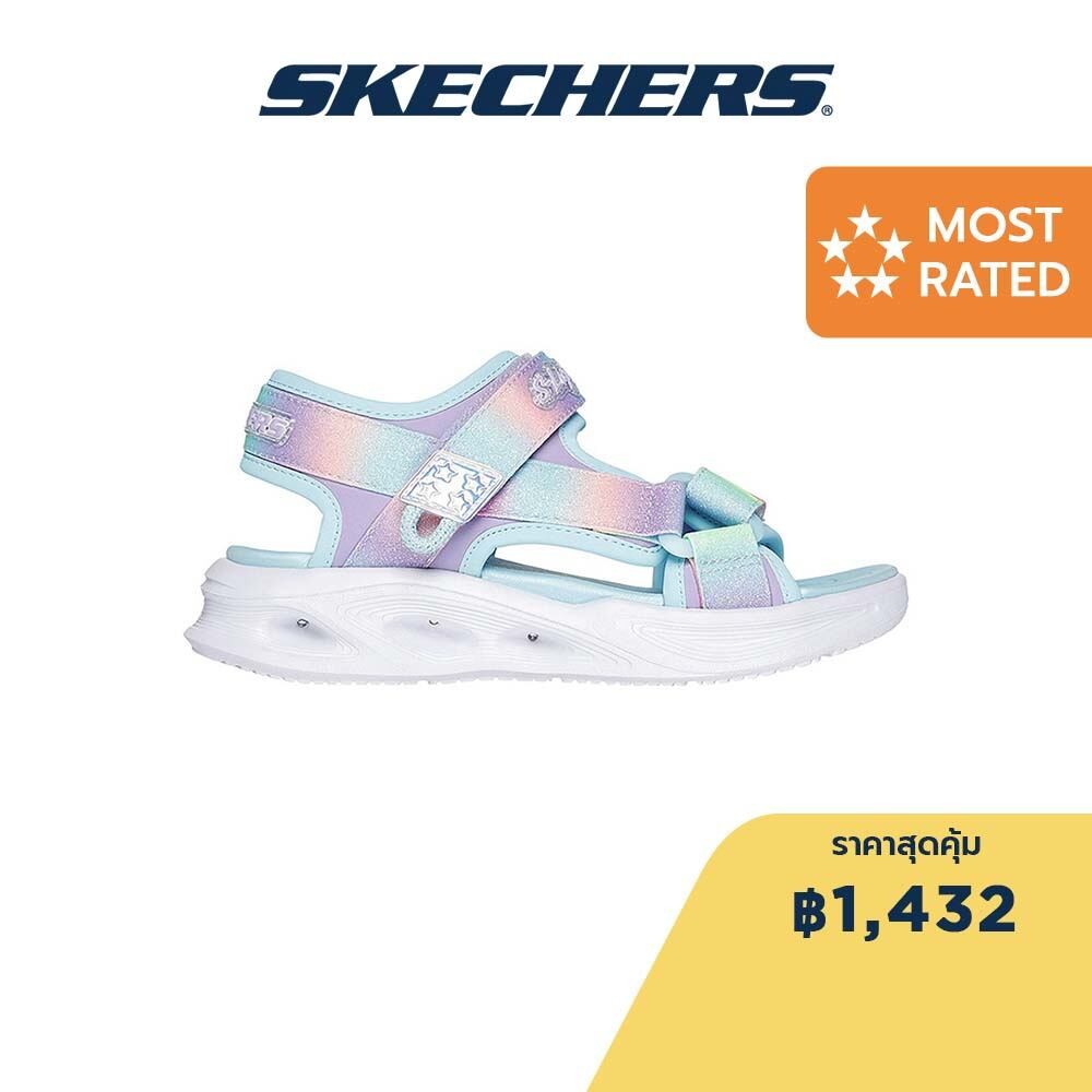 Skechers สเก็ตเชอร์ส รองเท้าแตะเด็กผู้หญิง Girls Sola Glow Rainbow Rizz Sandals - 303023L-AQMT
