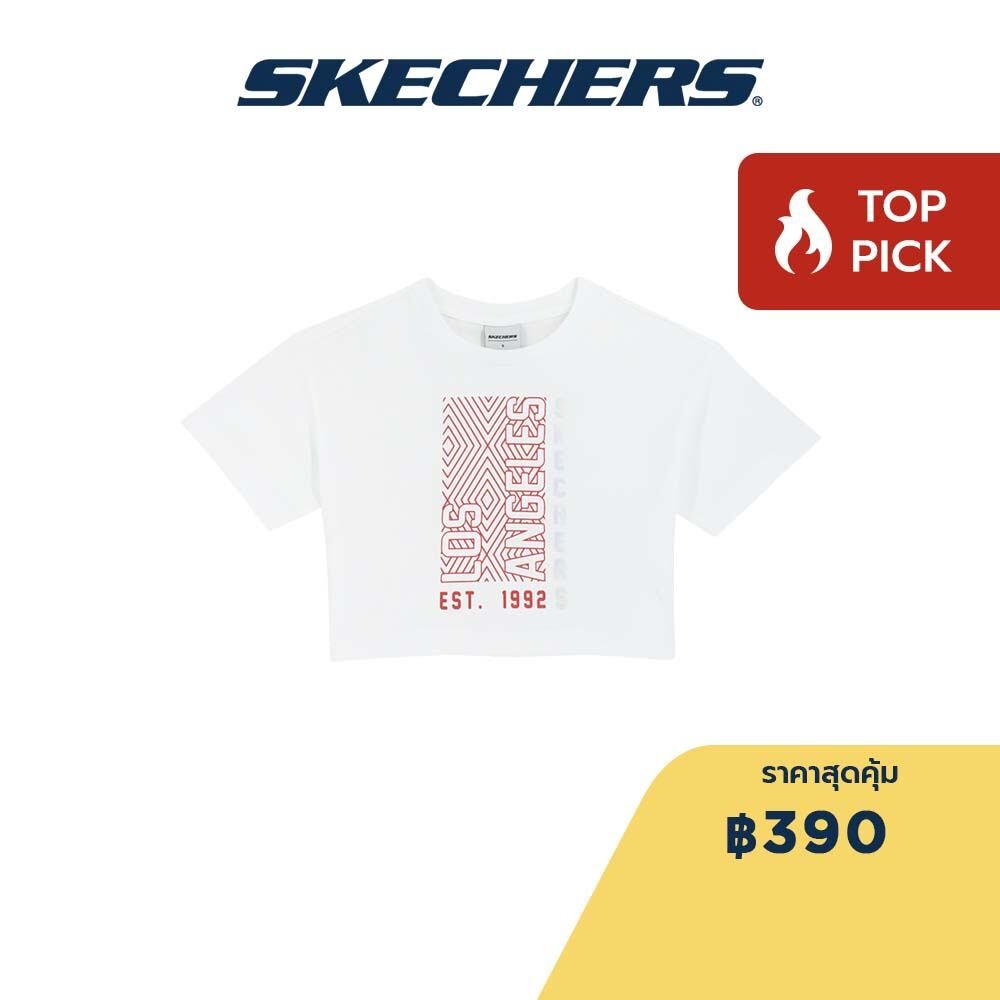 Skechers สเก็ตเชอร์ส เสื้อยืดแขนสั้นเด็กผู้หญิง Girls Red Mood Short Sleeve Tee Apparel - SL124G229-00GK