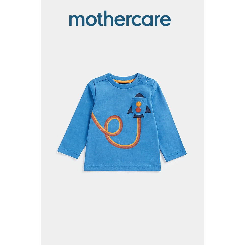 เสื้อยืดแขนยาวเด็กผู้ชาย Mothercare Rocket Long-Sleeved T-Shirt FC596