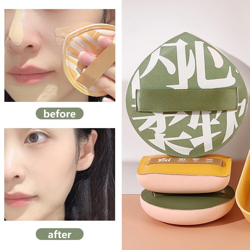 elegantedge Marshmallow Powder Puff Air Cushion Dry Wet Dual-use Fit Soft ฟองน้ําแต่งหน้าขนาดใหญ่