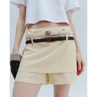 Twotwice - Old Traditional Belt - เข็มขัดหนังแท้ หัวเข็มขัดโลโก้แบรนด์