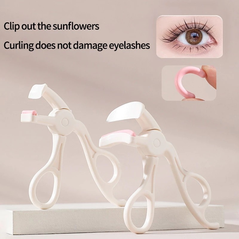 elegantedge ดอกทานตะวันมุมกว้างดัดขนตา Frame-less Eyelash Curler Curling Eyelash เครื่องมือเสริม