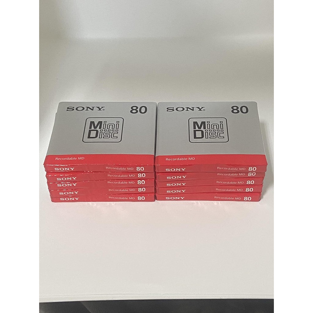 SONY Recording Mini Disc MD 80 min. 10 discs, set of 10 MDW80T