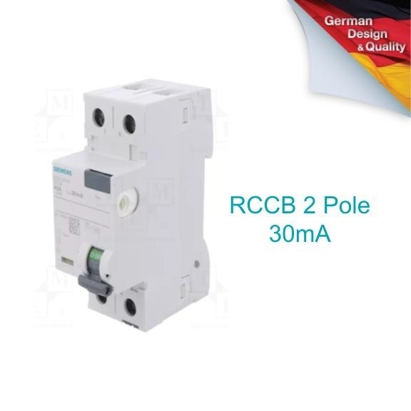 SIEMENS Breaker ซีเมนส์ เบรกเกอร์ RCCB 2P 30mA Type A กันไฟดูด-ไฟรั่ว