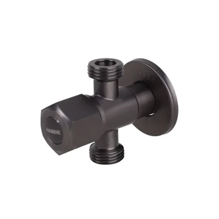 MARINE สต๊อปวาล์ว 3 ทาง สแตนเลส 304 แบบหมุน รุ่น GUN METAL |ZWF|