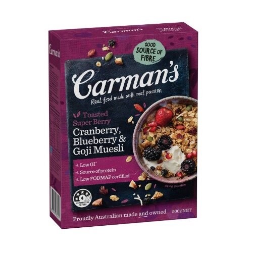 Carman'S Super Berry Muesli 500G Toasted Super Berry