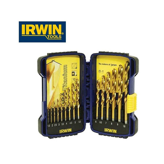 ดอกสว่านไฮสปีดเคลือบไทเทเนียม 15 ดอก/ชุด IRWIN เบอร์ 1.5-10 มม IRWIN RECORD 10503991