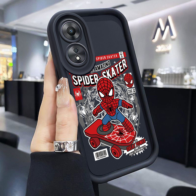 เคสสำหรับ OPPO A58 5G A78 5G A58x 5G A1x 5G A2x 5G เคสการ์ตูนรูปสไปเดอร์แมนเคสโทรศัพท์เท่