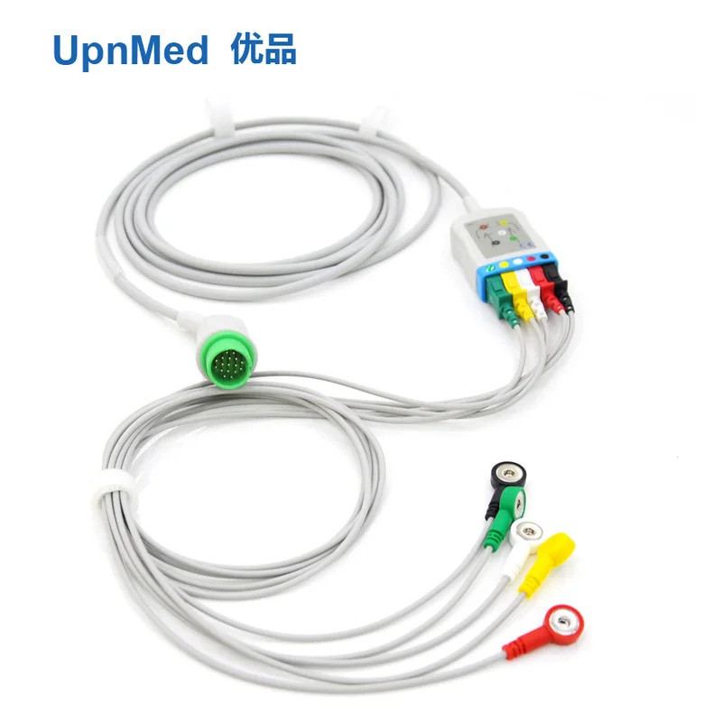 ✪Super September Spacelabs 5Lead ECG Leadwires Snap Aha/iec