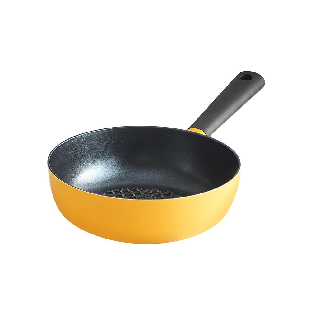 LOCKNLOCK กระทะ LOCKNLOCK DECORE 22 ซม. สีเหลือง เครื่องครัวและอุปกรณ์ เครื่องครัว PAN LOCKNLOCK DEC