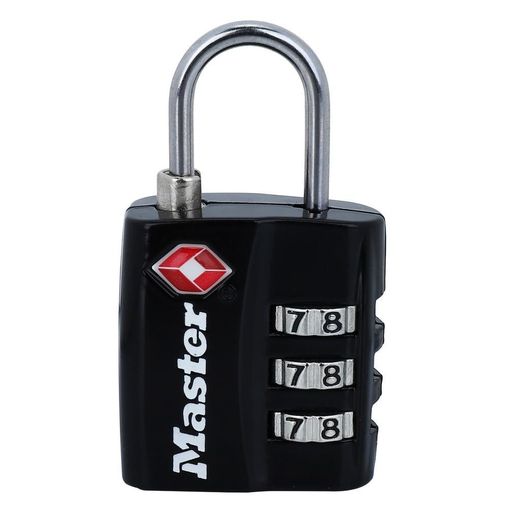 MASTER LOCK กุญแจรหัส MASTER LOCK 4680EURDBLK 30 MM สีดำ อุปกรณ์ประตู กุญแจคล้อง COMBINATION PADLOCK