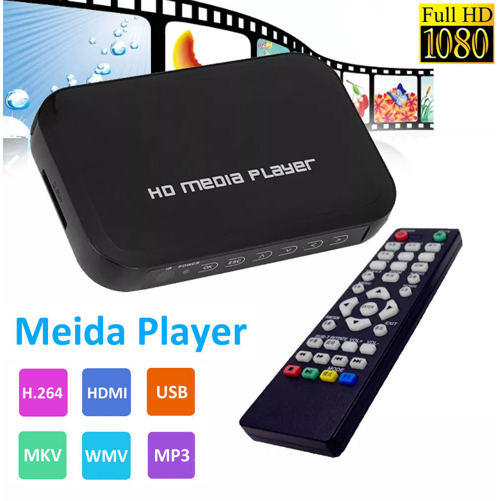 Media Player 1080P Full HD HDMI/USB/AV/VGA เครื่องเล่น HD Player