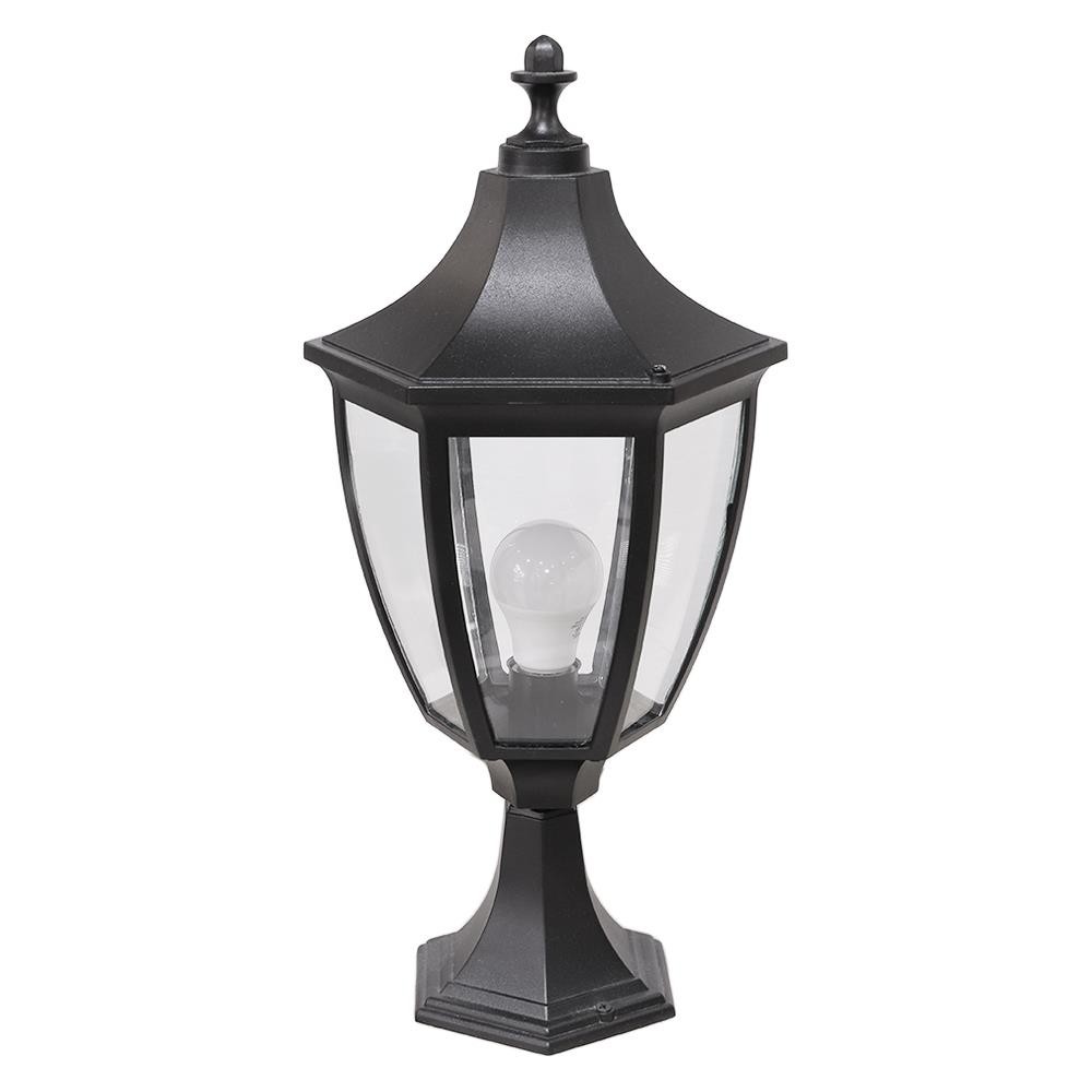 LIGHT MOS ไฟหัวเสา LM6001 อะลูมิเนียม/แก้ว คลาสสิก สีดำ จัดส่งโดย HomePro