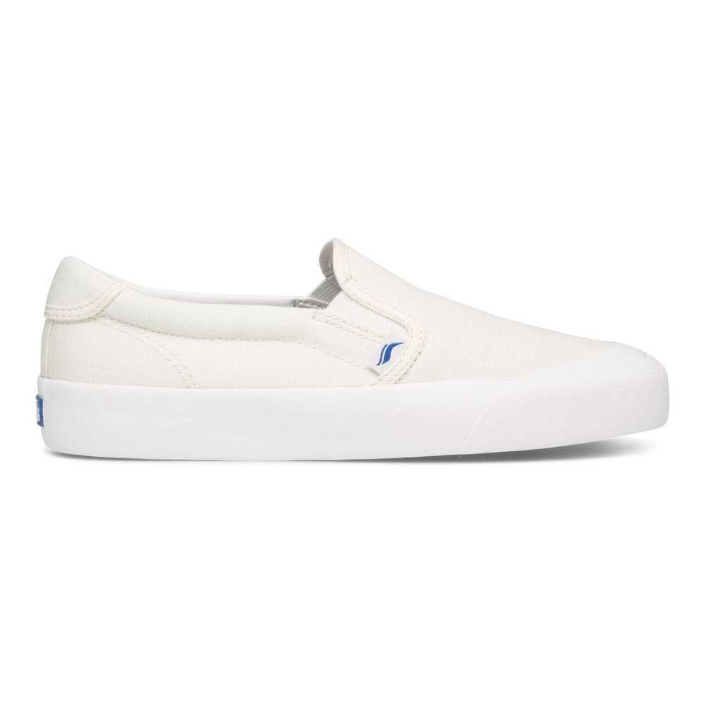 Keds รุ่น Crew Kick 75 Slip On Canvas รองเท้าผ้าใบ ผู้หญิง สี White - WF62485