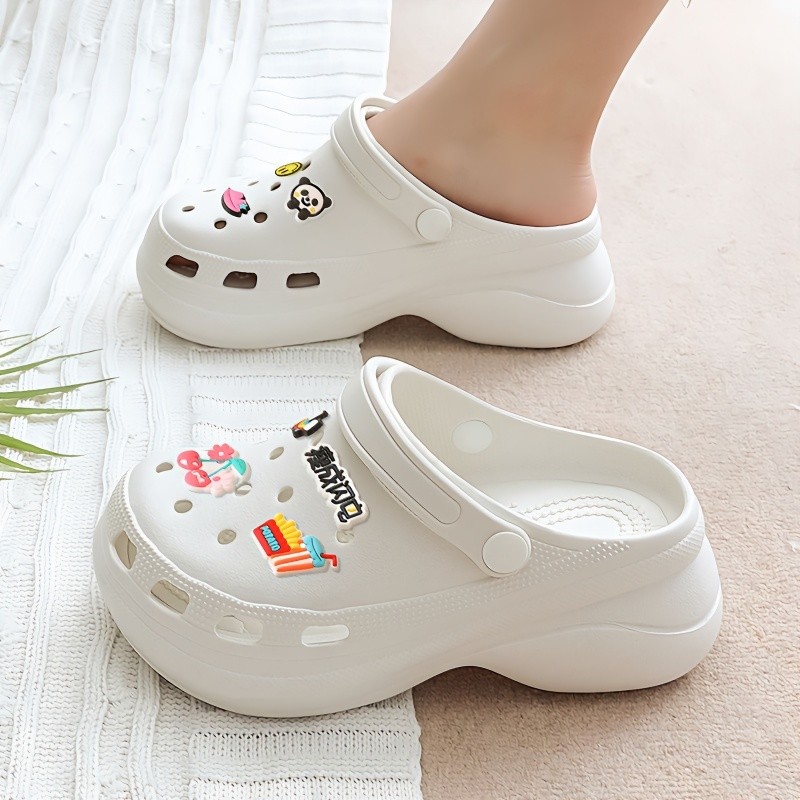 จัดส่งฟรี，รองเท้าแตะหัวโต，สูง7ซม งานสวย，น้ำหนักเบาสบาย，ใส่ง่าย【ส่งจากไทย】
