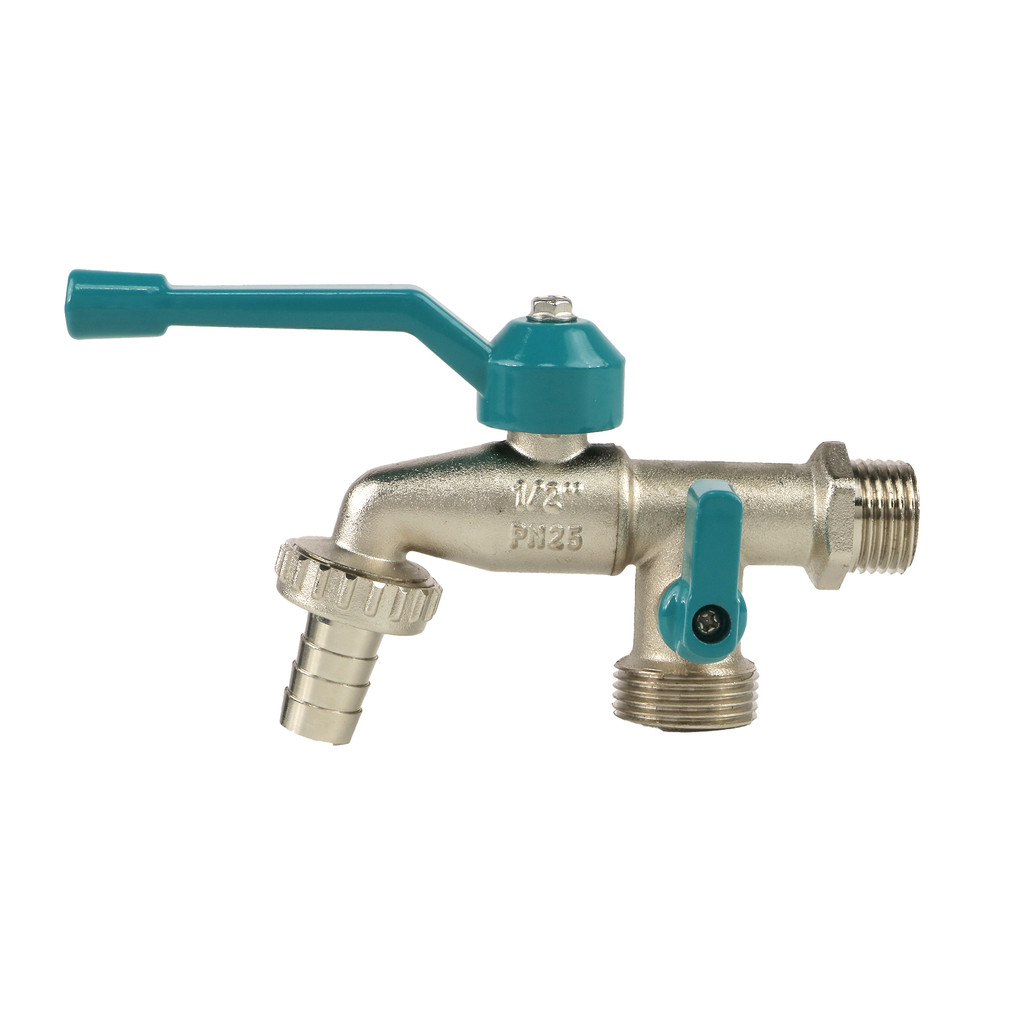 KARTEN ก๊อกบอลสนาม 2 ทาง เกลียว 1/2 x 3/4 นิ้ว รุ่น HN3093-G สีเขียว