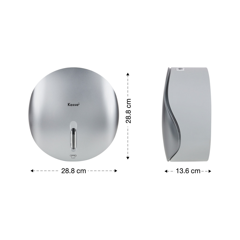 KASSA กล่องกระดาษทิชชูม้วนใหญ่ รุ่น KS-HSD-E51019 สีเทา - รูปที่ 5