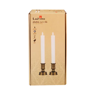 LUZINO เชิงเทียน USB LED รุ่น KB018-WH สีขาว