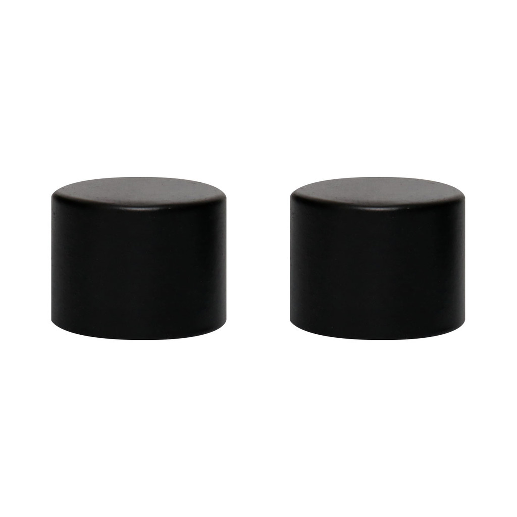 KASSA HOME หัวท้ายรางม่าน รุ่น CAP1 ขนาด 19 มม. (ชุด 2 ชิ้น) สีดำ