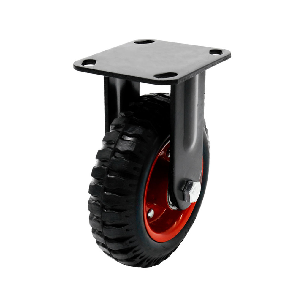 GIANT KINGKONG ล้อยางแบบแป้น หมุนไม่ได้ ไม่มีเบรก รุ่น 1101-160 ขนาด 16 ซม. สีดำ