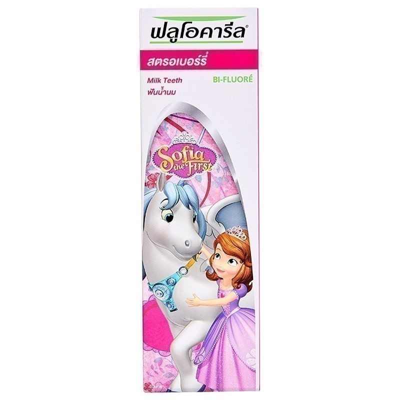 ฟลูโอคารีลยาสีฟันเกิร์ลเด็กรสสตรอเบอร์รี่มิ้ลค์ทีธ 65กรัม [8852027605629]