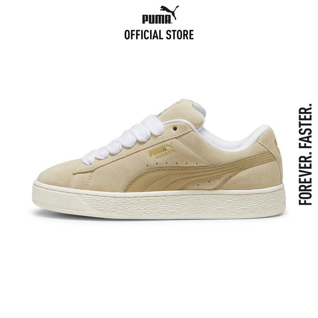 PUMA SPORT CLASSICS - รองเท้าผ้าใบ Suede XL สีเบจ 39520505