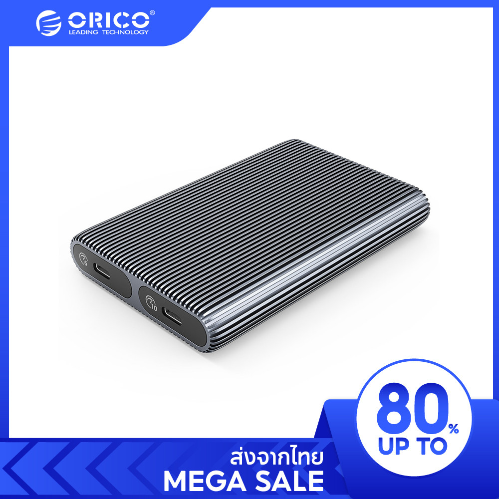 [ออกใบกำกับภาษีได้ E-TAX] ORICO AM2C3 Dual Bay Aluminum M2 NVMe SSD Enclosure NVMe PCIe SSD With Built-in Cooling Vest