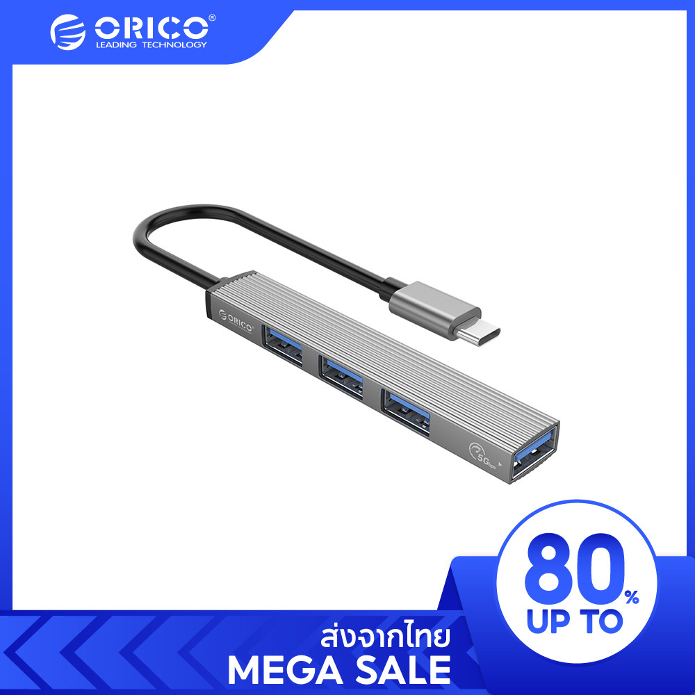 [ออกใบกำกับ- ทักแชท] ORICO 4-in-1 Type C HUB ประเภท C ถึงอะแดปเตอร์ USB2.0 Type-C ถึง USB 3.0 Splitter