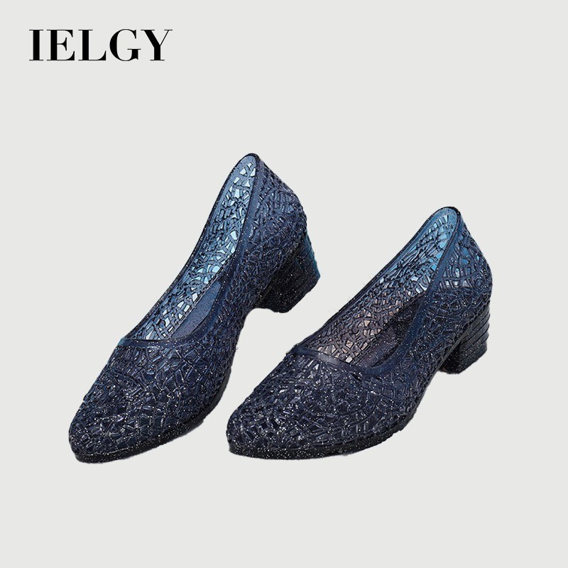 IELGY รองเท้าแตะเปิดนิ้วเท้าคริสตัลกันลื่นระบายอากาศแฟชั่นฤดูร้อนสําหรับผู้หญิง