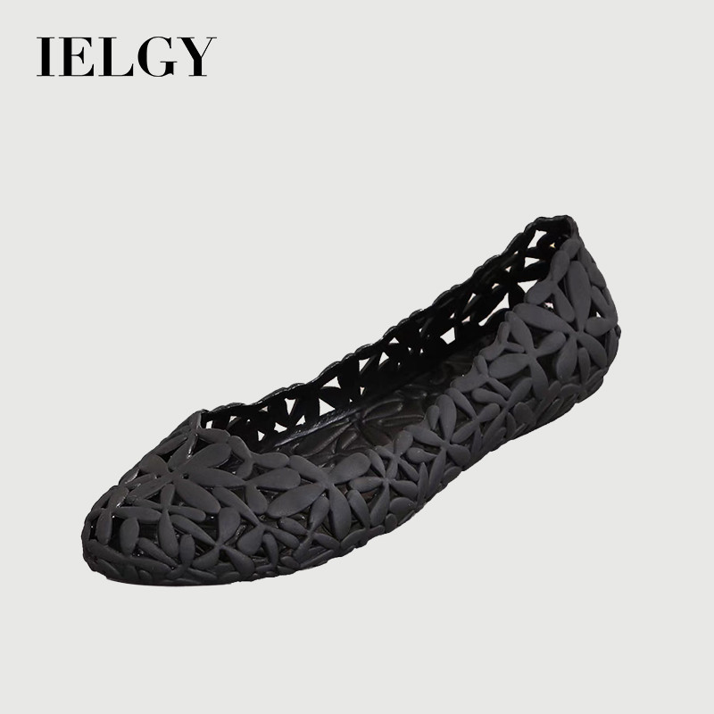 IELGY ฤดูร้อนผู้หญิงดอกไม้ตัดรองเท้าแตะแฟชั่นนักเรียนเกาหลีรุ่นสบายๆลื่นพื้นแบน