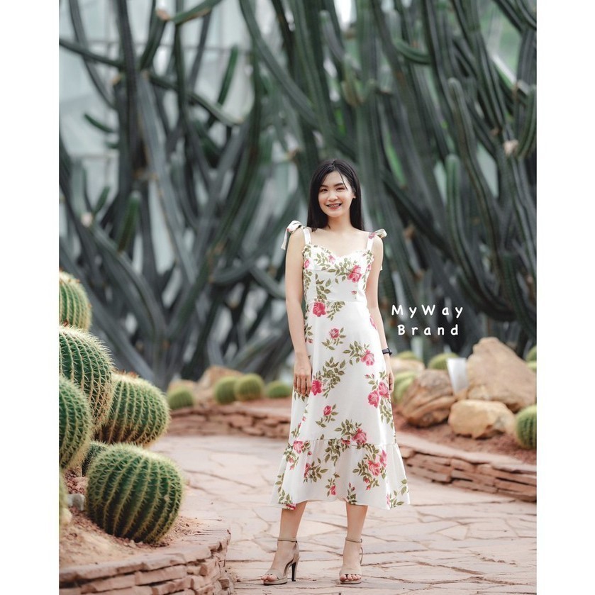 MyWay Brand : Dress ชุดเดรส Floral Temperament