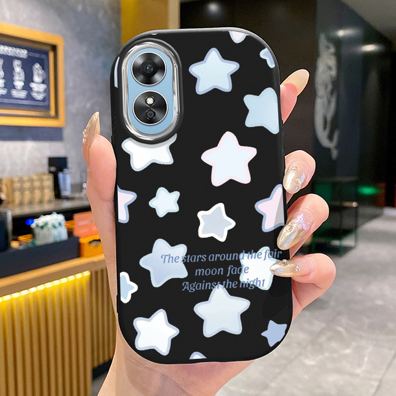 เคสสำหรับ OPPO A17 A17K เคสป้องกันซิลิโคนกันกระแทกเคสโทรศัพท์มีลายดาว - รูปที่ 2